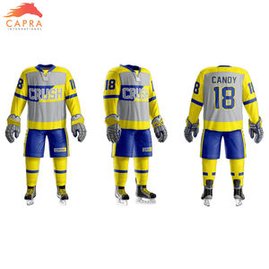 Uniforme barato de hockey sobre hielo con impresión sublimada personalizada, uniforme de hockey sobre hielo de diseño libre - Product Image 6