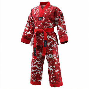 ชุดฝึกเทควันโดสำหรับผู้ชายผู้หญิงชุดนักสู้พิมพ์ลายศิลปะการต่อสู้ชุดเทควันโด - Product Image 4