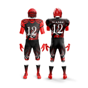Proveedor de Uniformes de Fútbol Americano OEM, Conjunto de Ropa Deportiva Personalizada al por Mayor, Conjunto de Camiseta y Pantalones Deportivos con Logotipos Sublimados o Impresos - Product Image 5
