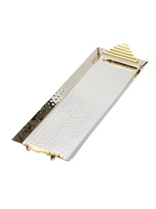 Plateau en métal cuivre à motif abstrait, ton métallique, pour les célébrations du Ramadan, design classique moderne de luxe, vaisselle de table pour mariage à domicile - Product Image 2