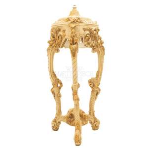 Columna Decorativa de Madera Tallada a Mano, Pedestal Ornamentado de Lujo - Product Image 6