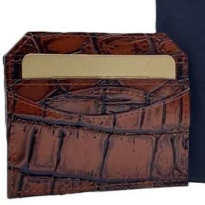 Portefeuille porte-cartes fin en cuir véritable fait à la main, design géométrique multicolore, minimaliste, poche avant, étui pour cartes de crédit pour hommes - Product Image 5