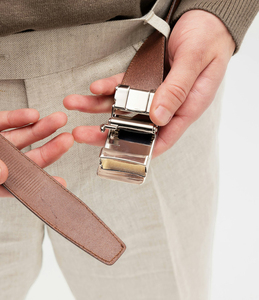 Ceintures en cuir pleine fleur véritable à haute vente unisexe Style Vintage boucle en cuivre prix de gros - Product Image 2