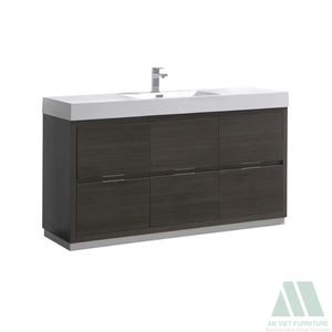 Nouveauté Meubles de salle de bain modernes en bois massif de chêne/pin/acacia Meubles de chambre à coucher Résistants à l'eau Prêts à assembler - Product Image 6