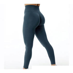 Venta al por mayor de fábrica, pantalones de yoga con bolsillos, control de barriga, mallas de cintura alta para mujer, mallas de yoga con logotipo personalizado de secado rápido - Product Image 4