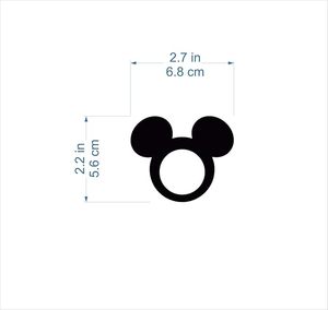 Acrylic Mickey Napkin <b>Ring</b> PCS Black <b>Cartoon</b> Shape Modern Style Polished Finish Perfect for Parties and Wedding - Product Image 6