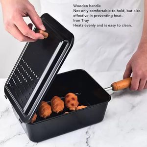 Olla para <span class=keywords><strong>Palomitas</strong></span> de Maíz de Acero Inoxidable con Mango Largo, Utensilio de Cocina para <span class=keywords><strong>Palomitas</strong></span> <span class=keywords><strong>Caseras</strong></span>, Bandeja para Hornear - Product Image 3