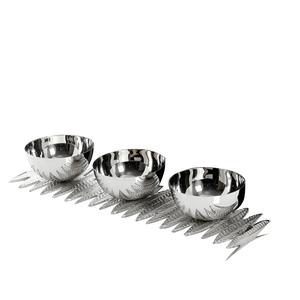 ชุดชามเสิร์ฟอาหารสำหรับโรงแรมและรีสอร์ท ชามใส่ผลไม้ ผลไม้อบแห้ง และขนมหวาน ชุดชามทำมือ 3 ใบ - Product Image 5