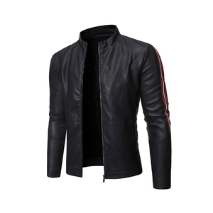 Chaqueta de cuero para hombre a precio razonable Producto de chaqueta de cuero de color sólido más vendido a la venta - Product Image 5