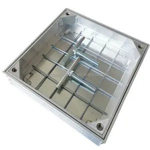 方形化粪池路户外铝金属井盖40x40价格带锁定系统