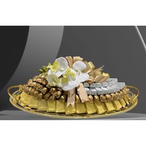 Vente chaude chocolat plateau de service design classique forme ronde grande taille chocolat plateau de service pour Ramadan décor à la maison plateau - Product Image 3