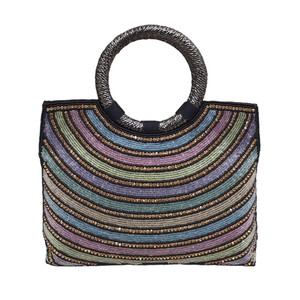 2024 Latest Designer Beaded <b>Handbag</b> Purse Best Seller with Open Closure and <b>Sequined</b> Decoration for Export - Product Image 1