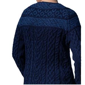 Meilleure vente Pull en tricot à col rond pour hommes Sweat-shirt surdimensionné décontracté Pull en tricot torsadé d'hiver au prix d'usine - Product Image 2
