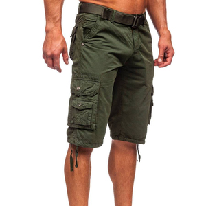 Venta al por mayor pantalones cortos de carga de tela negra personalizados transpirables cómodos cortos con bolsillos delanteros OEM logotipo personalizado y color - Product Image 6