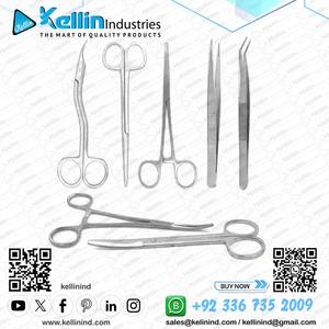 Instruments chirurgicaux manuels, pinces, ciseaux, ensemble médical en acier inoxydable de 7 pièces, certifié CE, classe I - Product Image 6