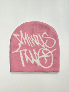 Mejor Precio Bajo MOQ Logotipo personalizado Jacquard Beanie Fabricantes All Over Print Beanie Fold Cuffless Winter Skull Knitted Hat, - Product Image 3
