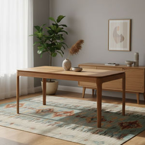 Luxury Eco-friendly Natural Solid Teak Wood Scandi Style Rectangular <b>Dining</b> Table Handmade Multi-Functional Modern Home Hotel - Product Image 2