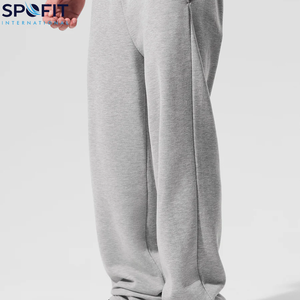 Men's High Quality 100% Polyester/Cotton Jogging Sweatpants Casual Sport Style Straight <b>Leg</b> Mid Waist Eco-Friendly Breathable - Product Image 6
