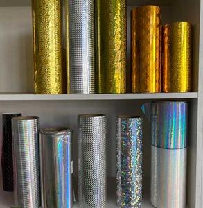 OEM Wholesale Customizable Holographic <b>Adhesive</b> Sticker Bulk High Reflective <b>Metallized</b> PET Packaging Branding Printing for Gift - Product Image 1