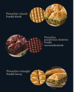 Assortiment de baklava turc aux pistaches de qualité supérieure, traditionnel, fait main, certifié halal, boîte en vrac - Product Image 4