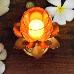 Support de bougie finition métallique, fait main, décoratif, centre de table pour bougies chauffe-plat, ambiance luxueuse pour la maison, idéal pour les fêtes, mariages, ou comme cadeau spirituel. - Product Image 6