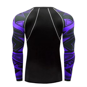เสื้อป้องกันผดผื่นแขนยาวสำหรับผู้ชายเสื้อกระชับแบบระบายอากาศได้ชุดป้องกันผดผื่นสำหรับฟิตเนสยิม - Product Image 2