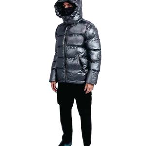 Oversized 13 Colors Autumn Casual Zipper Stand Collar <b>Patchwork</b> Plaid Windproof Breathable Men's Custom Logo Puffer <b>Jacket</b> - Product Image 5