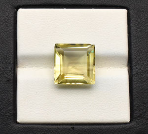 Quartz citron 100% naturel, taille carrée unique 4,70 carats, 10x6 mm / Pierre précieuse en quartz citron du Brésil pour la fabrication de bijoux - Product Image 6
