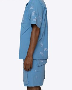 Vêtements de printemps 2023 ensemble de shorts cargo pour hommes deux pièces tenue d'été ensemble de chemises et shorts boutonnés à manches courtes pour hommes - Product Image 3