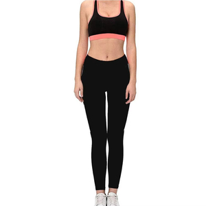 Elastic Waist Bra Pants High Quality Seamless Yoga <b>Leggings</b> Set Polyester Yoga Sets Elastic Waist Set For Women - Product Image 5