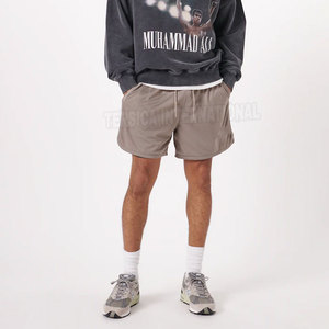 Pantalones cortos de malla de poliéster 100% para hombre, logotipo personalizado de alta calidad, cómodos y transpirables, patrón sólido, ropa de calle, estilo informal - Product Image 2