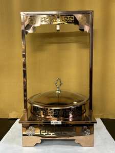 Ensemble de plats pour buffet Hot Pot Roll Top Gold Chafing Dish Plats pour buffet meilleures offres - Product Image 2