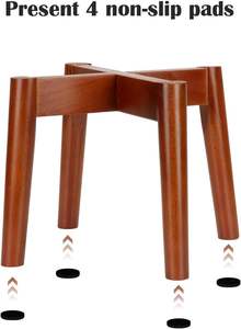 Soporte de madera para plantas de interior, soporte para plantas de mediados de siglo, soporte para macetas, soporte de flores-marrón (maceta y planta no incluidas) - Product Image 4