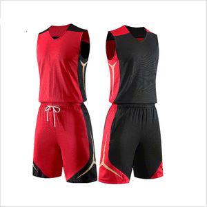 Conjunto de uniforme de baloncesto de talla grande antibacteriano que absorbe la humedad Jersey de tela de malla ventilada impresa por transferencia de calor personalizada - Product Image 3