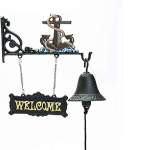 Sonnette murale extérieure en métal de bienvenue Offre Spéciale, porte d'entrée de magasin, sonnette de porte décorative suspendue de Restaurant d'école - Product Image 2