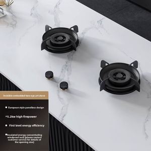 Suministro Exclusivo: Estufa de Gas Empotrable de Acero Inoxidable con Tres Quemadores, Encendido Electrónico y Apagado Automático, Disponible para el Hogar - Product Image 2