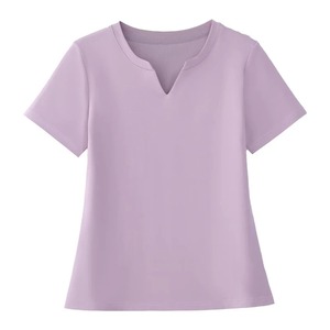 Camiseta de manga corta elegante de color puro para mujer, camisa de cuerpo de nuevo estilo de verano a la moda - Product Image 6