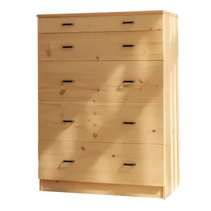 Roomy <b>Storage</b> Space Walnut Color 5-Drawer <b>Chest</b> Organizer Unit for Bedroom - Product Image 2