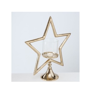 Ensemble de bougeoirs en métal artisanal avec une élégance raffinée, parfait pour le salon, la table à manger, la chambre à coucher, la décoration festive - Product Image 1