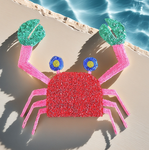 Ocean Theme <b>Crab</b> Sequin Patch for Fashion Design - Product Image 1