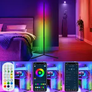 Ins Gaming Lights Living Room Ambient Mood Light Rgb Decor Night Lights Standing Led Corner Floor Lamp For Drop Shipping