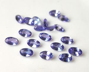3x5mm-8x10mm tanzanite ธรรมชาติพลอยหลวมเจียระไนทรงรีสำหรับทำเครื่องประดับ - Product Image 1