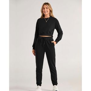 Elegante traje de Jogger para mujer, fabricante de chándal de dos piezas para adultos en diferentes colores, conjunto de chándal - Product Image 2