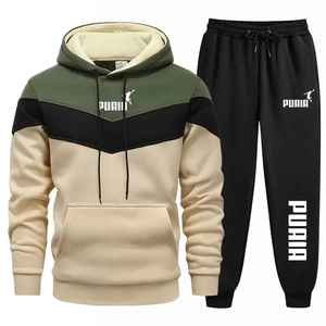Ensemble deux pièces de survêtement à la mode pour hommes avec veste à manches longues et bas confortables - Product Image 5
