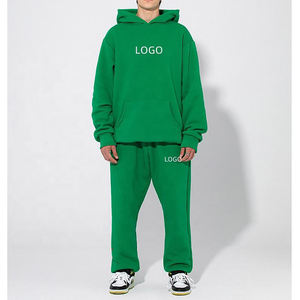 Sweat-shirt à capuche et pantalon de survêtement baggy zippés personnalisés du fabricant Ensemble de survêtement deux pièces imprimé DTG Survêtements vintage délavés à l'acide pour hommes - Product Image 1