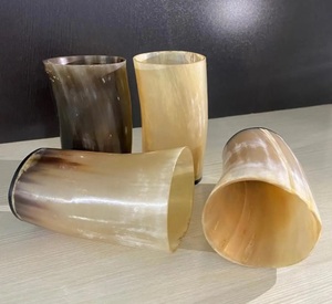 Taza de Cuerno de Búfalo Pulida a Mano, Ecológica, Moderna, con Forma Natural, para Beber, Decoración Rústica para el Hogar, Color Personalizado HA - Product Image 3