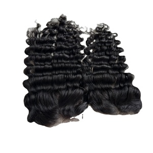Extensions de cheveux bouclés ondulés à prix de gros, extensions de cheveux vierges à bande adhésive, extensions de cheveux à bande adhésive ondulée, extensions de cheveux à pointe ondulée, extensions de cheveux à dentelle pleine HD, donneur unique - Product Image 3