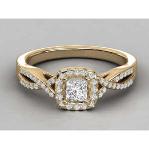 Bague solitaire en or 18 carats pour femmes, diamant brillant cultivé en laboratoire - Product Image 3