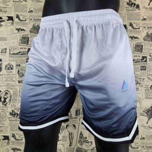 Pantalones cortos de entrenamiento deportivos con logotipo personalizado para hombre, pantalones cortos deportivos de color sólido para correr en el gimnasio con bolsillos en la cintura de poliéster, estilo deportivo - Product Image 2