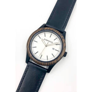 Montre à quartz analogique Inverness Walnut avec cadran en verre, boîtier et bracelet en bois de noyer - Product Image 6